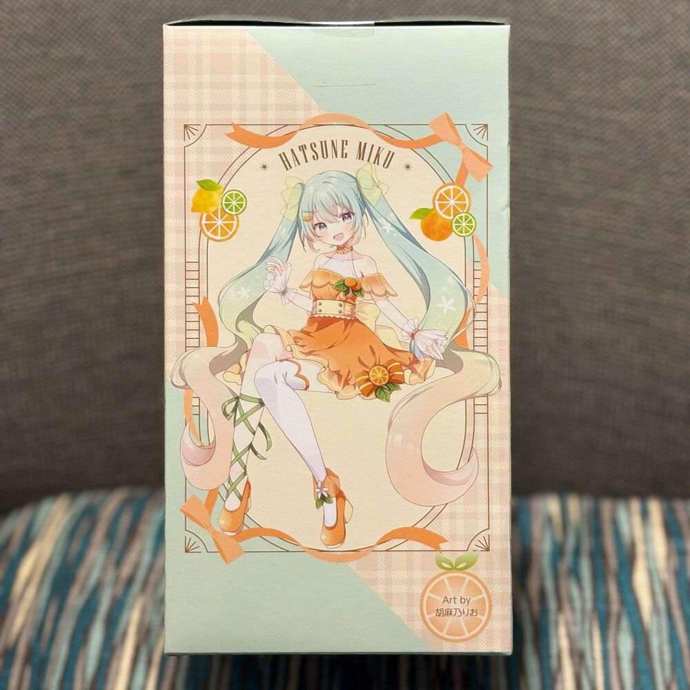 NIB Furyu Vocaloid Hastune Miku Citrus Miku Ver. Waifu Noodle Stopper Figure - Picture 4 of 5